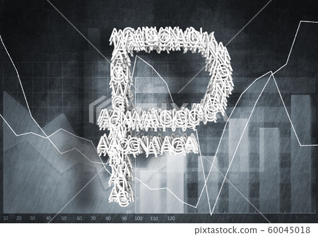 Rouble currency rate, 3d rendering Rouble currency rate, 3d rendering 60045018