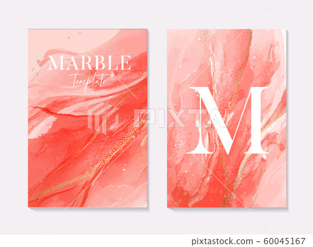 Pink coral contrast liquid red alcohol ink marble set splash with gold glitter sparkles for Pink coral contrast liquid red alcohol ink marble set splash with gold glitter sparkles for 60045167