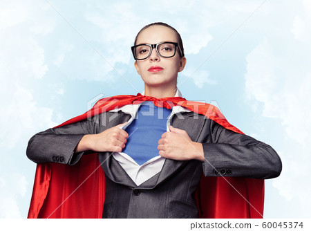 Portrait of business woman super heroine Portrait of business woman super heroine 60045374