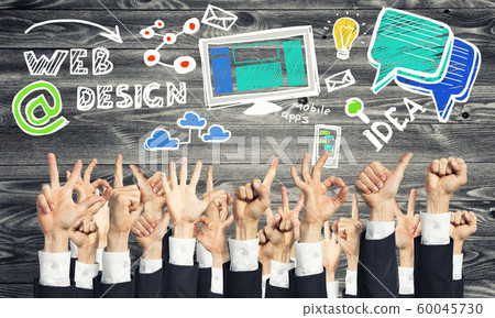 Set of hand gestures 60045730