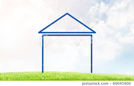 House on sky landscape House on sky landscape 60045900