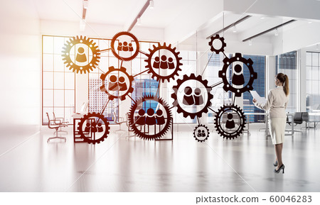 Networking and social communication concept as effective point for modern business Networking and social communication concept as effective point for modern business 60046283