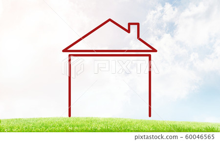 House on sky landscape House on sky landscape 60046565