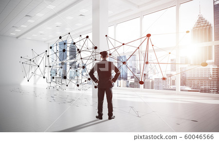 Networking and social communication concept as effective point for modern business Networking and social communication concept as effective point for modern business 60046566