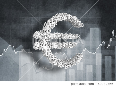 Euro currency rate, 3D rendering Euro currency rate, 3D rendering 60049766