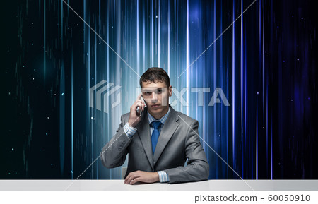 Internet consultant talking on phone Internet consultant talking on phone 60050910
