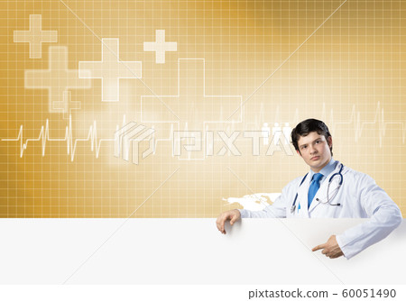 Doctor with banner Doctor with banner 60051490