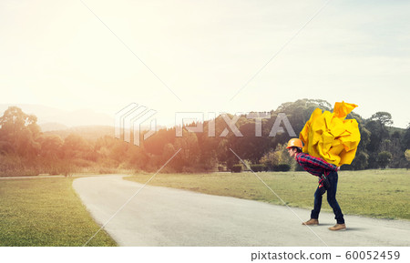 Engineer man carry load Engineer man carry load 60052459