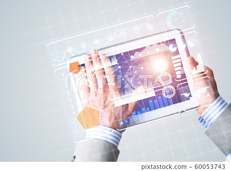 Interface of mobile application with charts and financial data Interface of mobile application with charts and financial data 60053743