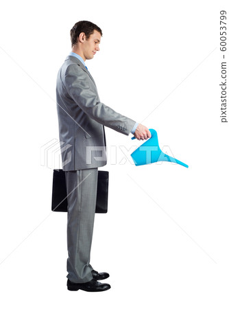 Businessman dressed grey business suit 60053799