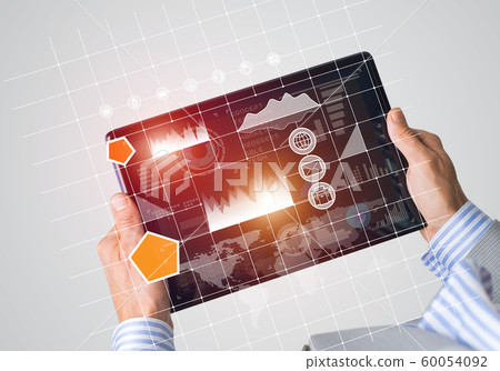 Interface of mobile application with charts and financial data Interface of mobile application with charts and financial data 60054092