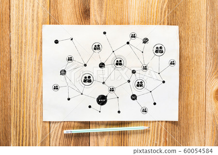Human resource management pencil hand drawn Human resource management pencil hand drawn 60054584