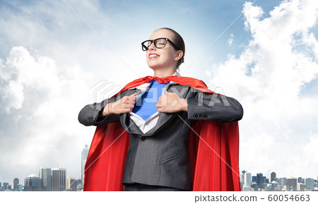 Portrait of business woman super heroine Portrait of business woman super heroine 60054663