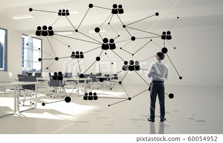 Networking and social communication concept as effective point for modern business 60054952