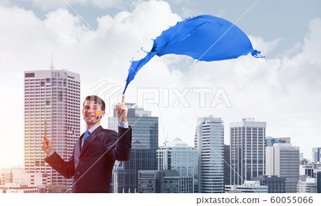 Inspiration of young creative businessman 60055066