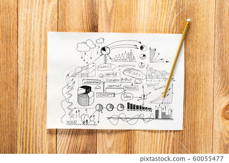 Investment statistics and analytics pencil drawn Investment statistics and analytics pencil drawn 60055477