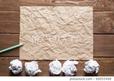 Concept of inspiration and creativity with paperballs. Place your text Concept of inspiration and creativity with paperballs. Place your text 60055490