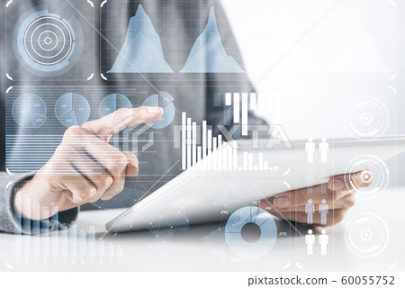 Business analysis and stock market analyzing 60055752