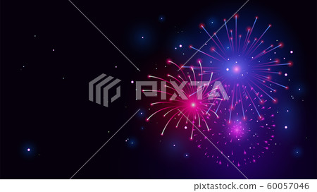 Fireworks illustration vector background 60057046