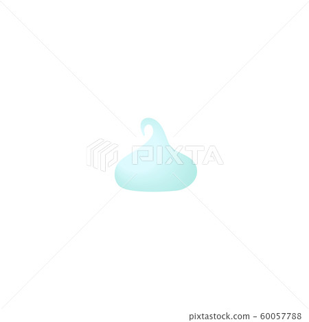 White and blue marshmallow isolated on white White and blue marshmallow isolated on white 60057788