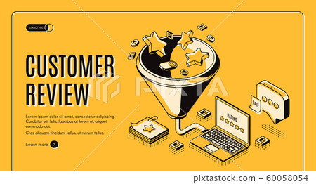 Customer review best result isometric landing page Customer review best result isometric landing page 60058054