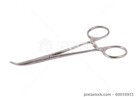 a pair of stainless steel surgical forceps 60058935