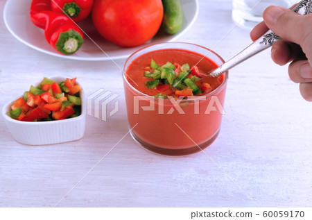 Spanish tomato soup gazpacho 60059170