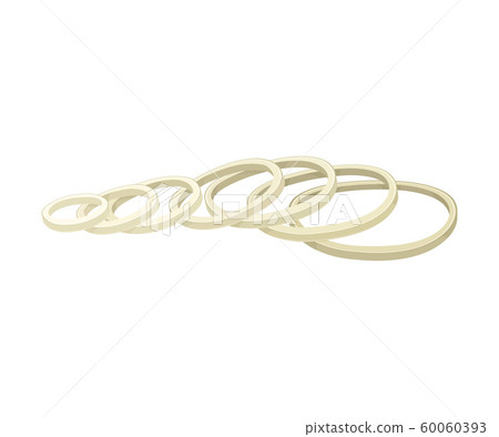 Onion Rings Vector Illustrated Item. Cooking Organic Condiment 60060393