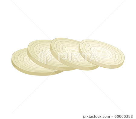 Onion Rings Vector Illustrated Item. Cooking Organic Condiment 60060398