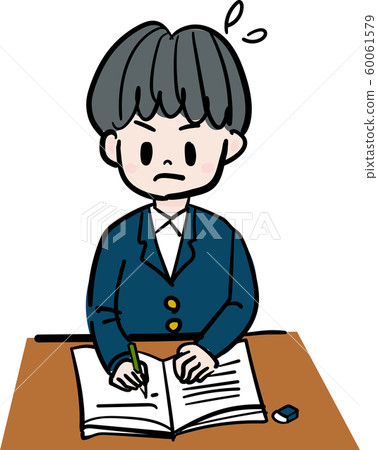 男孩學習，學生的插圖 60061579