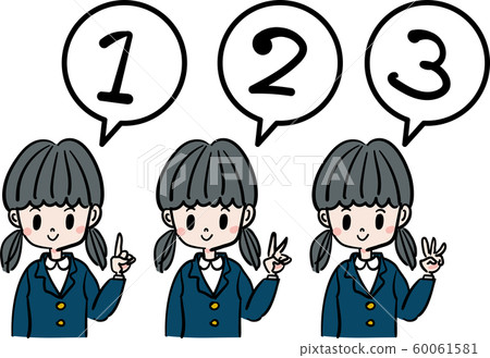 High school girl count illustration 60061581