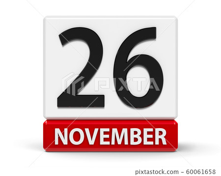 Cubes calendar 26th November 60061658