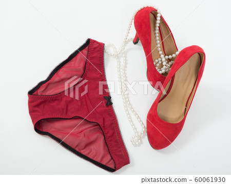 Women's panties and red heel shoes 60061930