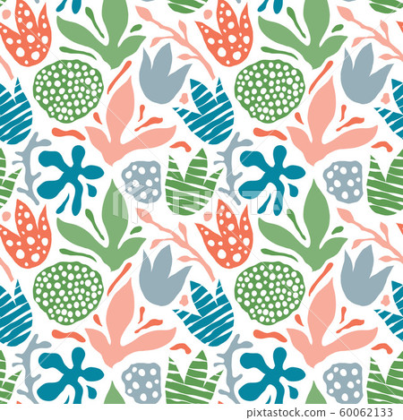Vector Seamless Abstract Floral Pattern - Stock Illustration [60062133 ...