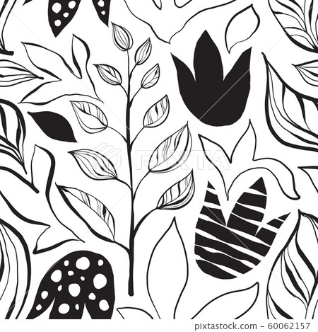 Vector Seamless Abstract Floral Pattern - Stock Illustration [60062157 ...