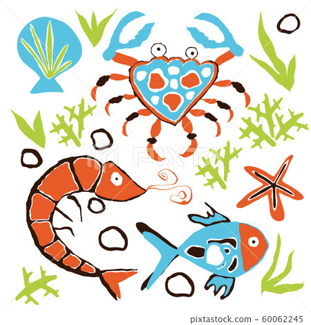 Vector Seamless Underwater Pattern 60062245