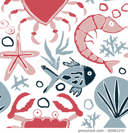 Vector Seamless Underwater Pattern 60062247