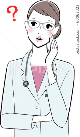 Doubt female doctor - Stock Illustration [60062322] - PIXTA