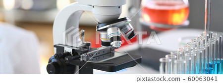 Head microscope on the background laboratory 60063041