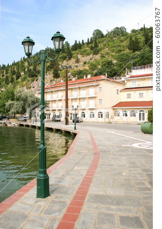 mbankment of Lake Orestiada in Kastoria mbankment of Lake Orestiada in Kastoria 60063767