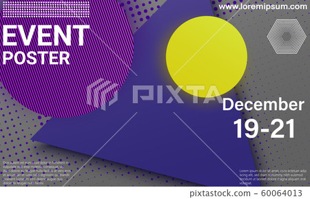 Event poster. Color elements.Vector illustration. 60064013