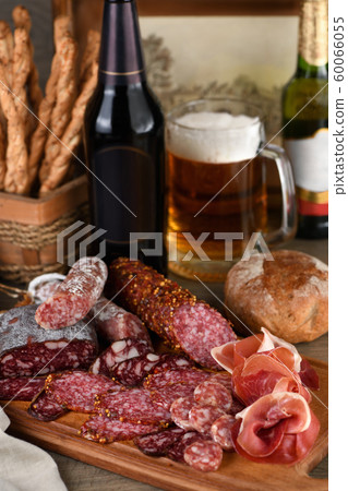 A meat appetizer is a great idea for a beer. A meat appetizer is a great idea for a beer. 60066055