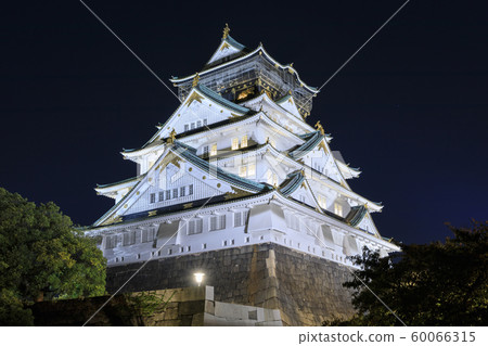 Osaka, Osaka Castle at night, light up Osaka, Osaka Castle at night, light up 60066315