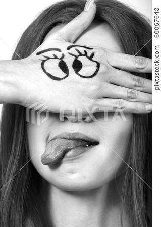 girl show tongue girl show tongue 60067648