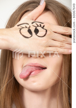 girl show tongue girl show tongue 60067649