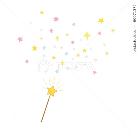 星星和魔術棒的插圖 60071573