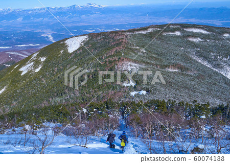 Winter Nagano Prefecture Tateshinayama near 2500m slope to the northeast side (Mt. Asama, Tateshina Sanso, Shogundaira) 60074188