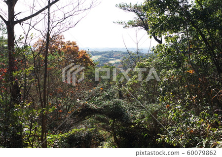 Autumn leaves of Okayama mountain in Japan 60079862