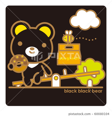 Black-black bear donut 60080104