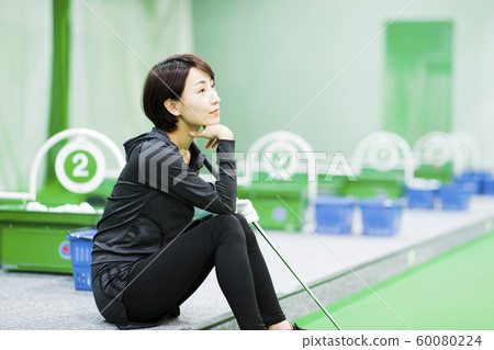 Golf golf school fitness gym woman 60080224
